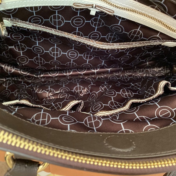 HENRI BENDEL BROWN SAFFIANO LEATHER TOTE SHOULDER BAG NWOT - Picture 9 of 13